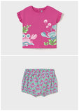 Mayoral Fuchsia Shorts Set