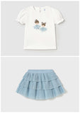 Mayoral Blue Ballerina Skirt Set