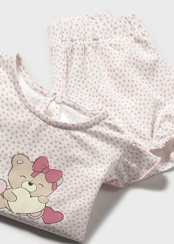 Mayoral Bear Print Shorts Set