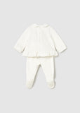 Mayoral Ivory Velour Outfit Set
