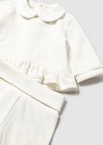 Mayoral Ivory Velour Outfit Set