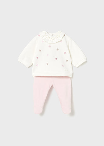 Mayoral Pink & Ivory Two Piece Set