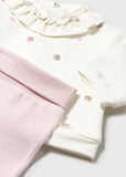 Mayoral Pink & Ivory Two Piece Set