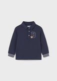 Mayoral Navy Blue Teddy Polo Shirt