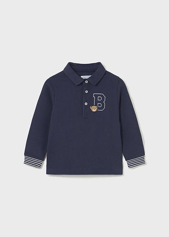 Mayoral Navy Blue Teddy Polo Shirt
