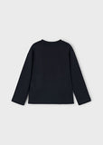 Mayoral Girls Black Teddy Print Top