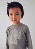 Mayoral Grey Interactive Dinosaur Top