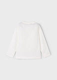 Mayoral Ivory Embossed Dinosaur Top