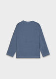 Mayoral Blue Embossed Dinosaur Top