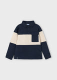 Mayoral Navy Blue & Ivory Polo Shirt