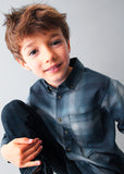 Mayoral Boys Blue Checked Shirt