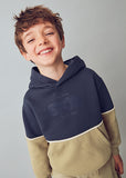 Mayoral Navy Blue & Beige Hoodie