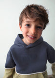 Mayoral Navy Blue & Beige Hoodie