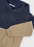 Mayoral Navy Blue & Beige Hoodie