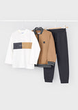 Mayoral Beige & Grey 3 Piece Tracksuit
