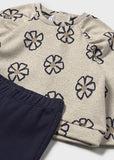 Mayoral Beige & Navy Leggings Set
