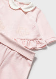 Mayoral Girls Pink Velour Set