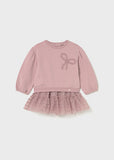 Mayoral Girls Pink Tulle Skirt Set