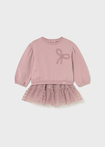 Mayoral Girls Pink Tulle Skirt Set