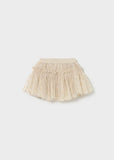 Mayoral Girls Red & Beige Tulle Skirt Set