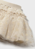 Mayoral Girls Red & Beige Tulle Skirt Set