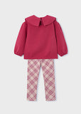 Mayoral Red & Beige Tartan Leggings Set