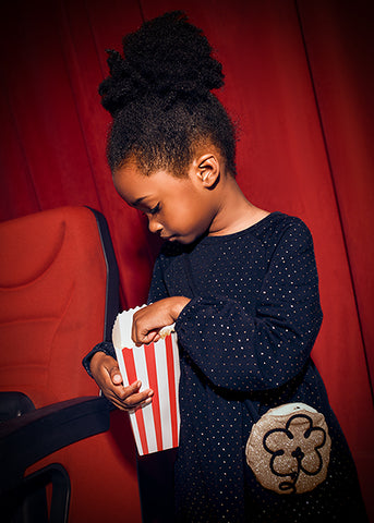 Mayoral Navy & Gold Dress & Bag Set