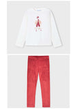 Mayoral Red & Gold Leggings Set