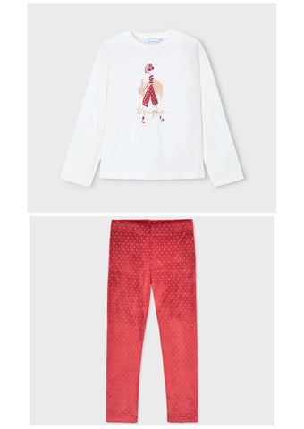 Mayoral Red & Gold Leggings Set