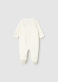 Mayoral Baby Girls Ivory Velour Babygrow