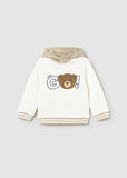 Mayoral Ivory & Beige Teddy Hoodie