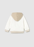 Mayoral Ivory & Beige Teddy Hoodie