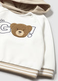 Mayoral Ivory & Beige Teddy Hoodie
