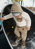 Mayoral Ivory & Beige Teddy Hoodie
