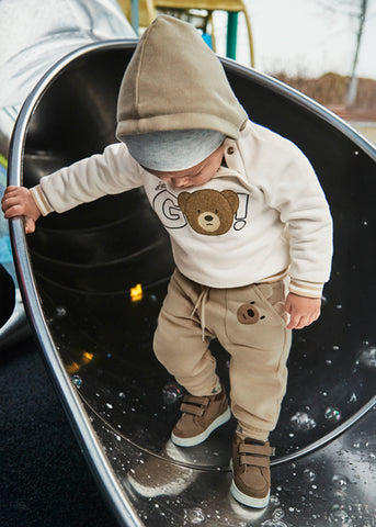 Mayoral Beige Teddy Joggers