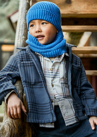 Mayoral Boys Blue Checked Jacket