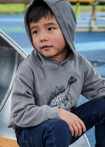 Mayoral Grey Dinosaur Hoodie