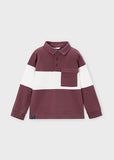 Mayoral Burgundy & Ivory Polo Shirt