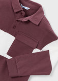 Mayoral Burgundy & Ivory Polo Shirt