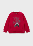 Mayoral Red Car Sweatshirt