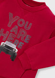 Mayoral Red Car Sweatshirt