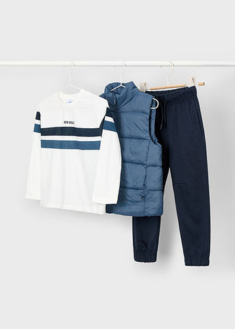 Mayoral Blue 3 Piece Gilet Tracksuit