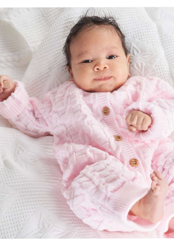Dandelion Pink Basket Weave Onesie