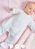 Dandelion White Knitted Bunny Onesie