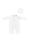 Dandelion White Knitted All-in-One & Hat Set