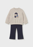 Mayoral Navy & Beige Sparkle Trouser Set