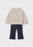 Mayoral Navy & Beige Sparkle Trouser Set