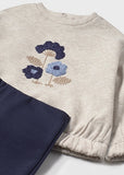 Mayoral Navy & Beige Sparkle Trouser Set