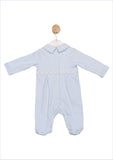 Mintini Pale Blue Checked Babygrow