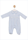 Mintini Pale Blue Checked Babygrow